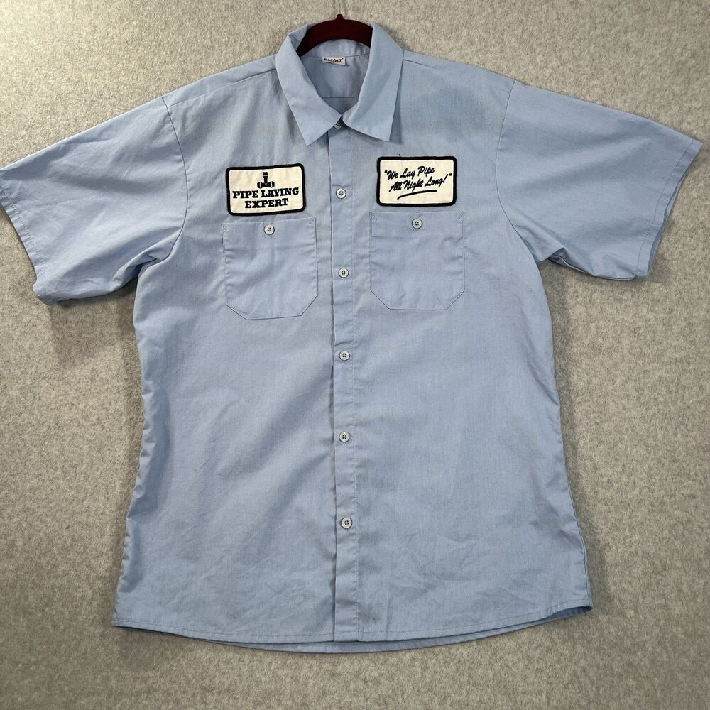 Funny Plumber Shirt Costume Cosplay Pipe laying expert Plumber Large